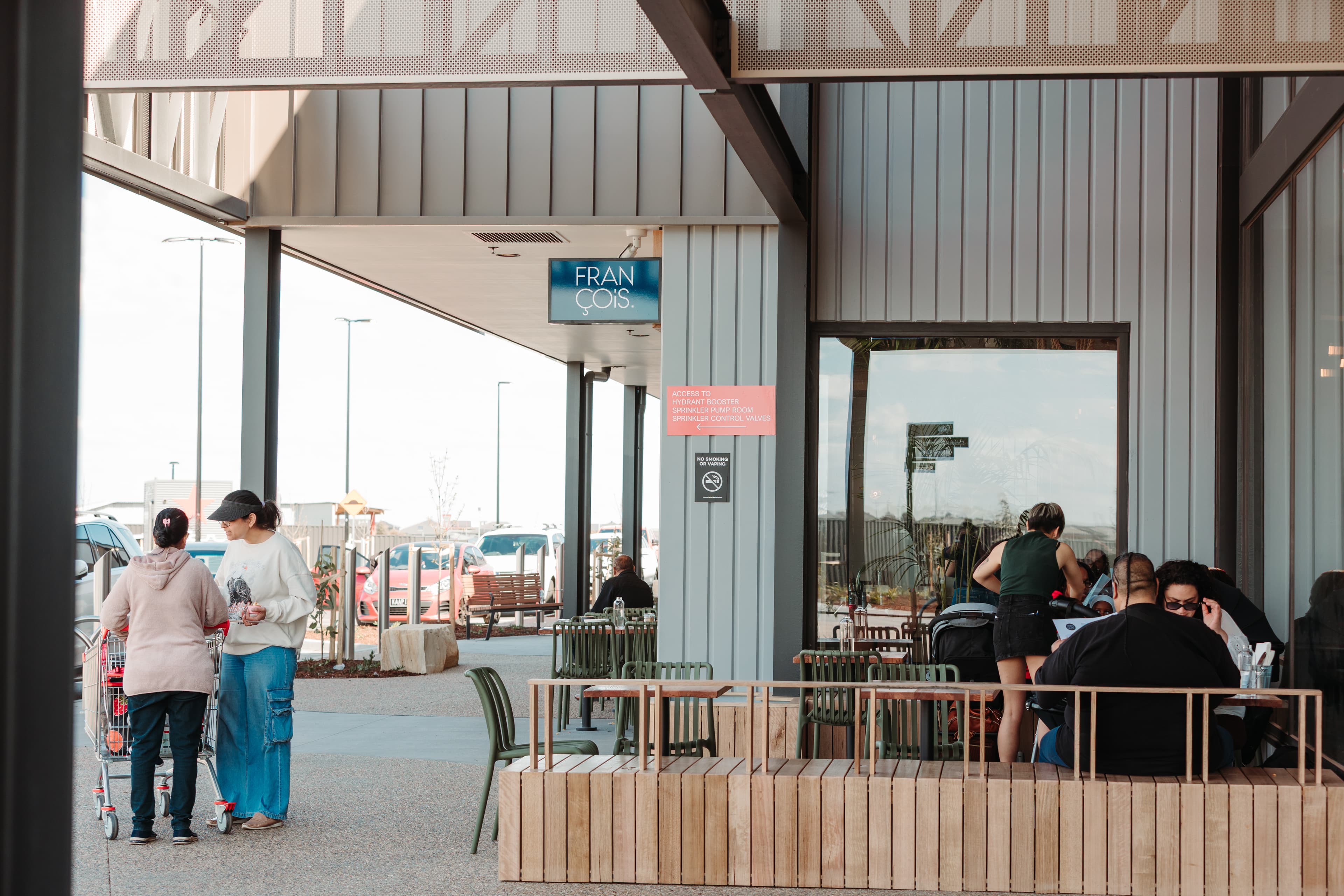 The outdoor dining area at François Eatery, Mambourin